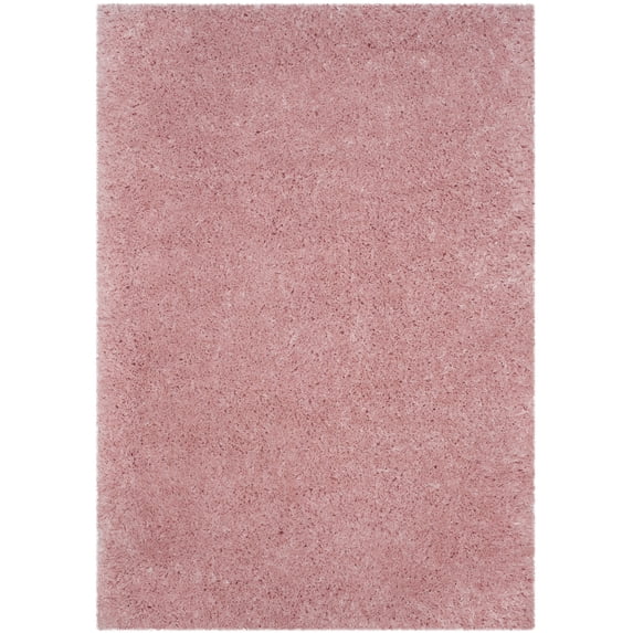 SAFAVIEH Polar Abbot Solid Shag Area Rug, Light Pink, 5'1" x 7'6"