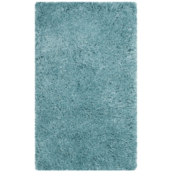 SAFAVIEH Polar Abbot Solid Shag Area Rug, Light Turquoise, 2'3" x 4'