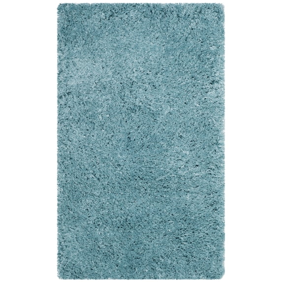 SAFAVIEH Polar Abbot Solid Shag Area Rug, Light Turquoise, 2' x 3'