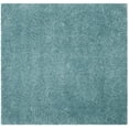 thumbnail image 1 of SAFAVIEH Polar Abbot Solid Shag Area Rug, Light Turquoise, 4' x 4' Square, 1 of 9