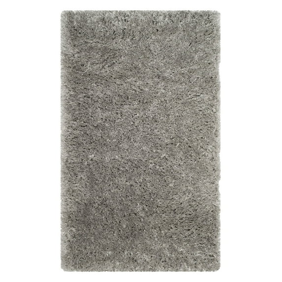 SAFAVIEH Polar Abbot Solid Shag Area Rug, Silver, 11' x 15'