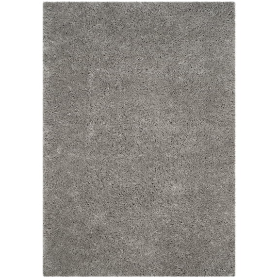 SAFAVIEH Polar Abbot Solid Shag Area Rug, Silver, 5'1" x 7'6"