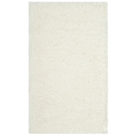 SAFAVIEH Polar Abbot Solid Shag Area Rug, White, 3' x 5'