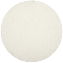 SAFAVIEH Polar Abbot Solid Shag Area Rug, White, 4' x 4' Round