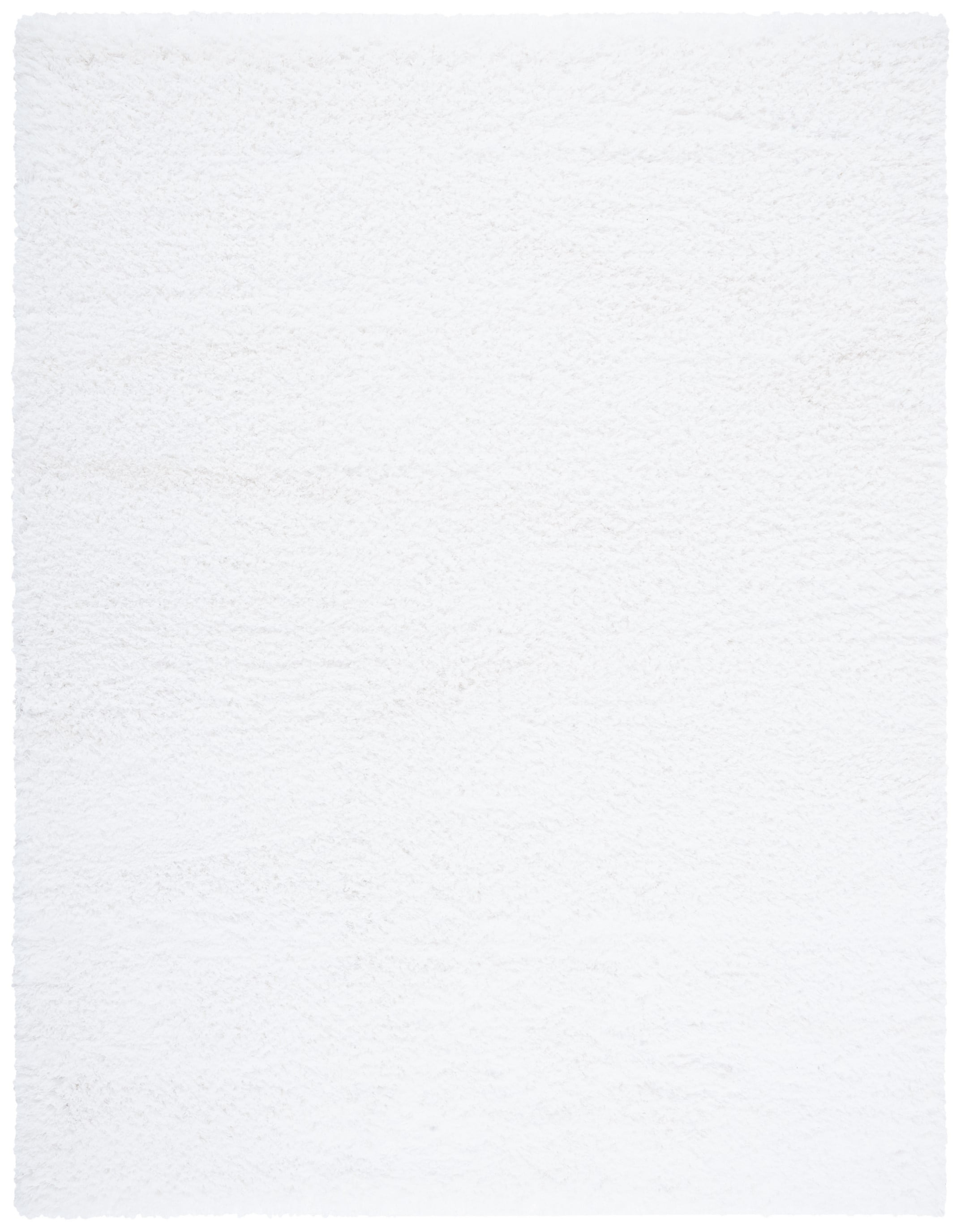 Polar Shag 8' x 10' White Synthetic Area Rug