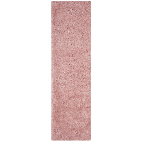 SAFAVIEH Polar Abbot Solid Shag Runner Rug, Light Pink, 2'3" x 6'