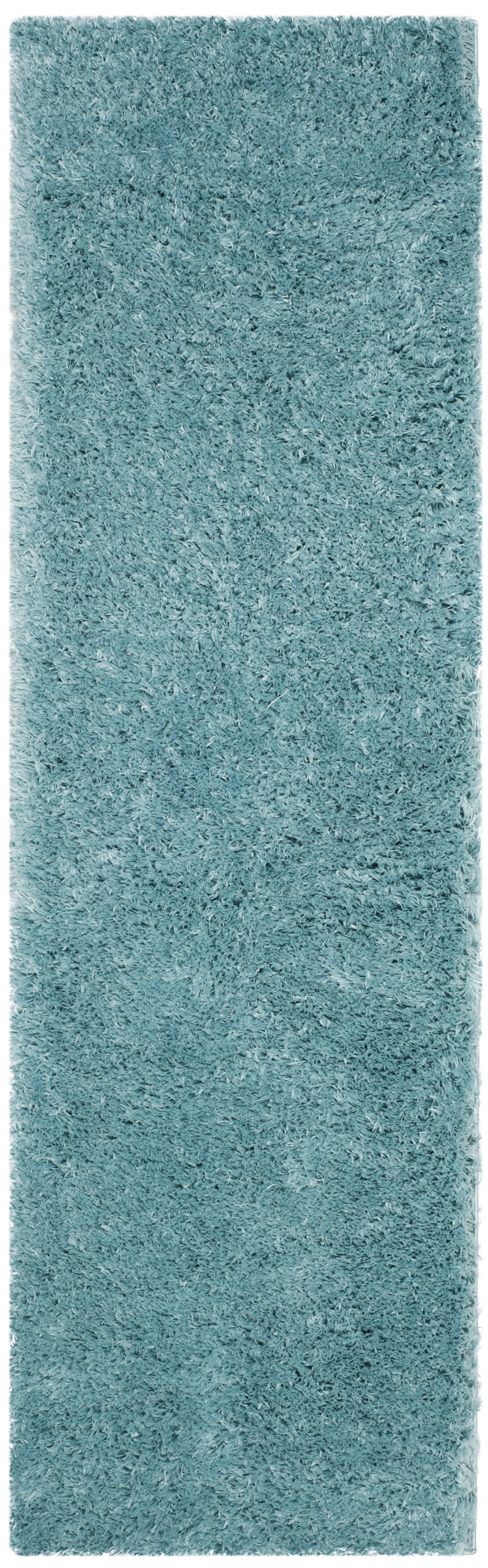 SAFAVIEH Polar Abbot Solid Shag Runner Rug, Light Turquoise, 2'3" x 10'
