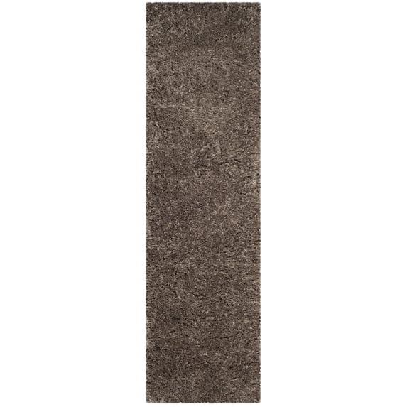 SAFAVIEH Polar Abbot Solid Shag Runner Rug, Mushroom, 2'3" x 12'