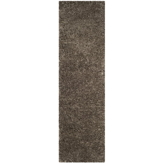 SAFAVIEH Polar Abbot Solid Shag Runner Rug, Mushroom, 2'3" x 8'