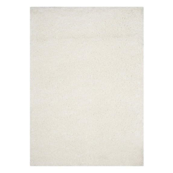 SAFAVIEH Polar Abbot Solid Shag Runner Rug, White, 2'3" x 8'