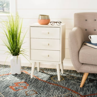 SAFAVIEH Pomona Solid Classic 3 Drawer Chest, Distressed White
