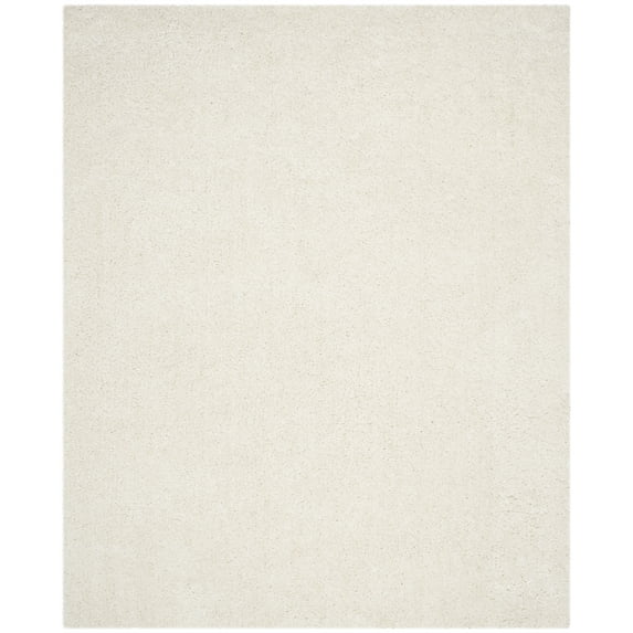 SAFAVIEH Popcorn Solid Polyester Shag Area Rug, Ivory, 10' x 14'