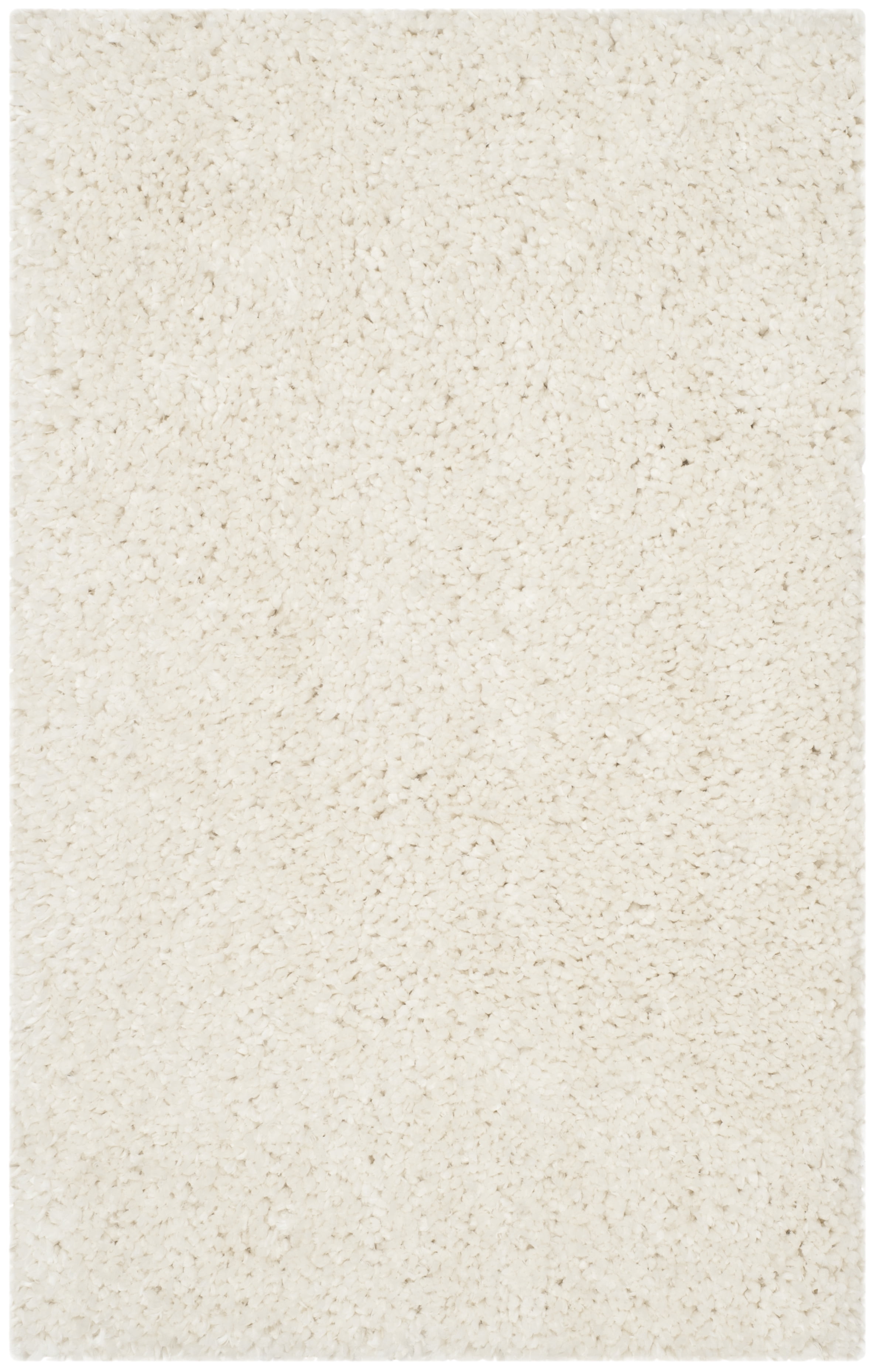 Popcorn Math Runner Rugs SAFAVIEH Popcorn Solid Polyester Shag Area Rug, Ivory, 2'6