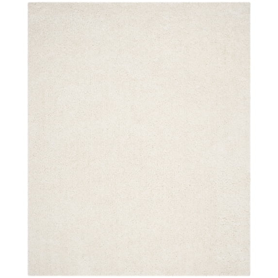 SAFAVIEH Popcorn Solid Polyester Shag Area Rug, Ivory, 8'6" x 12'