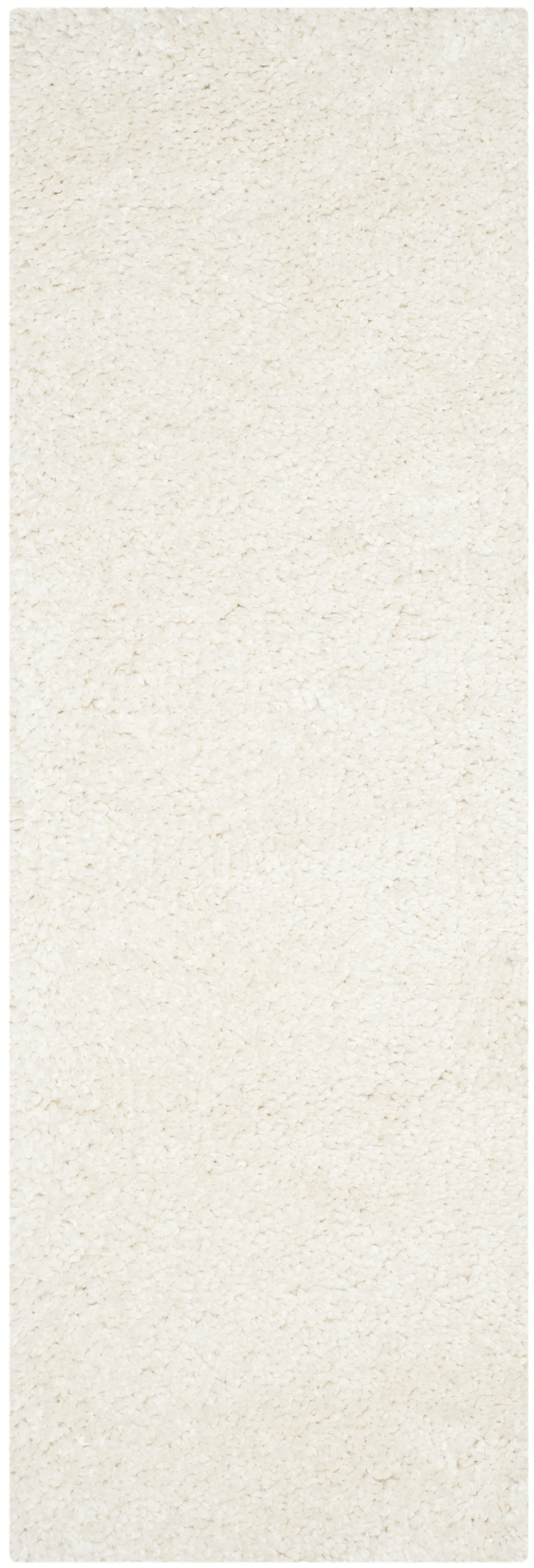 Popcorn Math Runner Rugs SAFAVIEH Popcorn Solid Polyester Shag Runner Rug, Ivory, 2'3