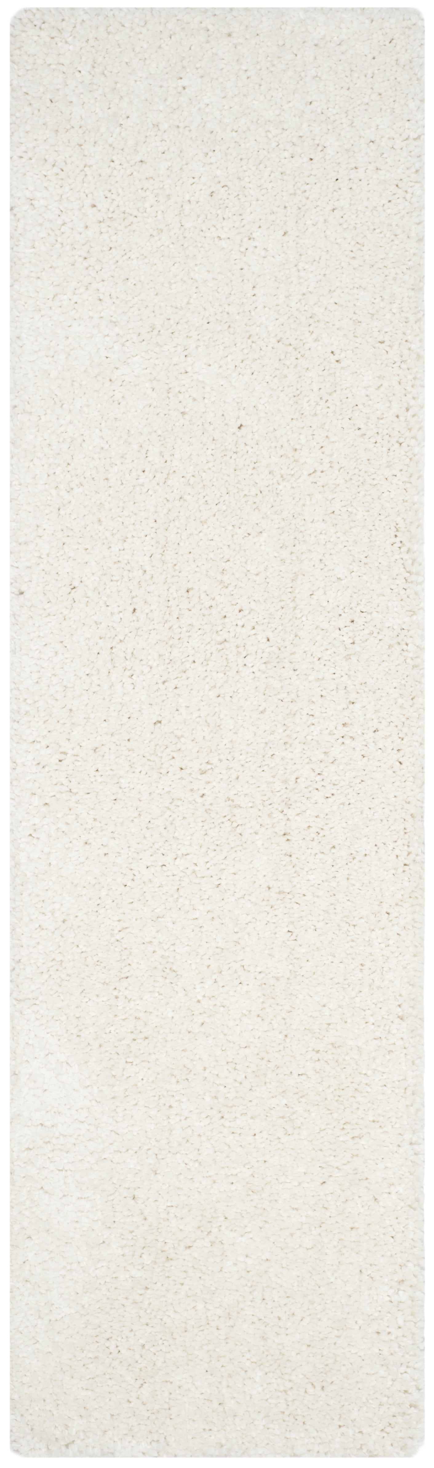 Popcorn Math Runner Rugs SAFAVIEH Popcorn Solid Polyester Shag Runner Rug, Ivory, 2'3