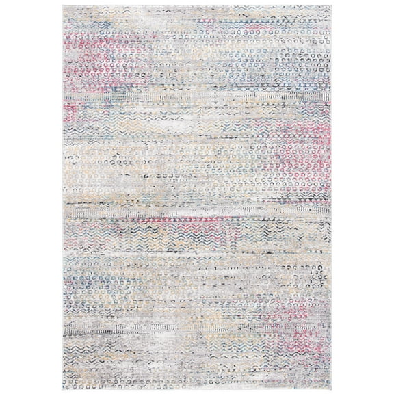 SAFAVIEH Porcello Callahan Abstract Area Rug, Ivory/Grey, 5'5" x 7'6"