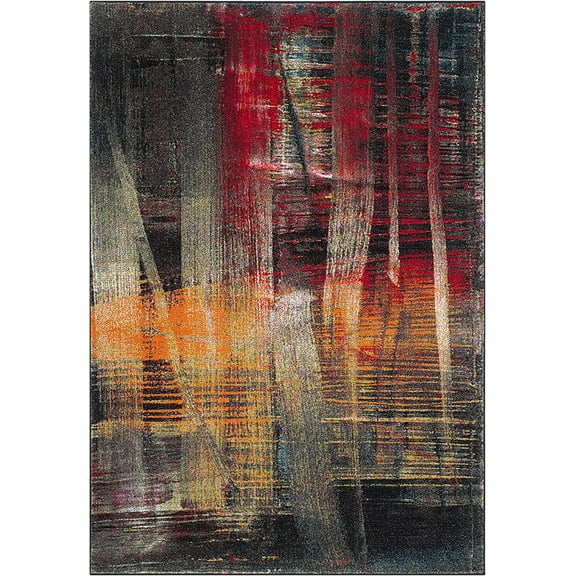 SAFAVIEH Porcello Gina Abstract Brushes Area Rug, Multi, 4' x 6'