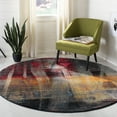 thumbnail image 1 of SAFAVIEH Porcello Gina Abstract Brushes Area Rug, Multi, 6'7" x 6'7" Round, 1 of 5