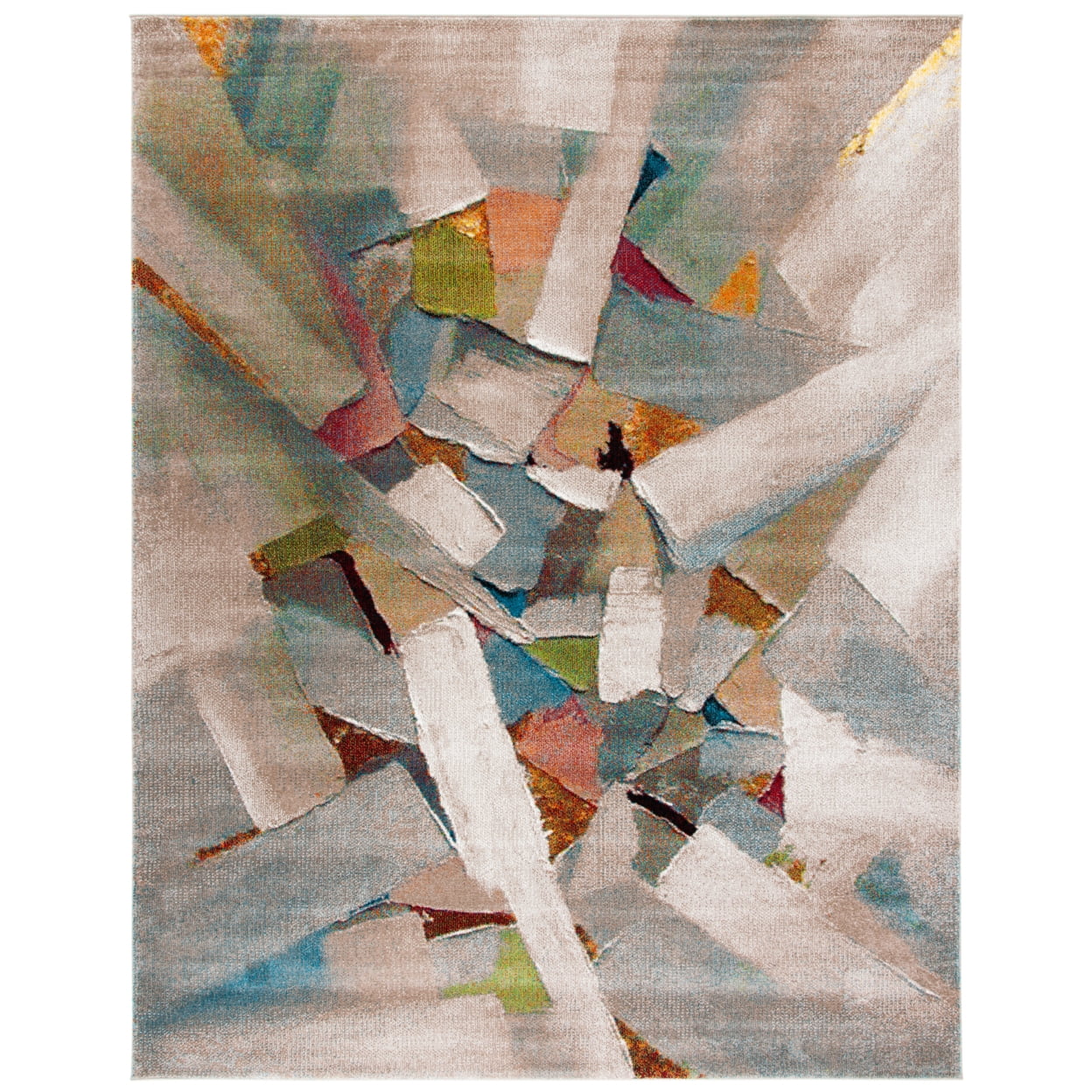 Safavieh Porcello Gray and Multicolor Abstract Area Rug