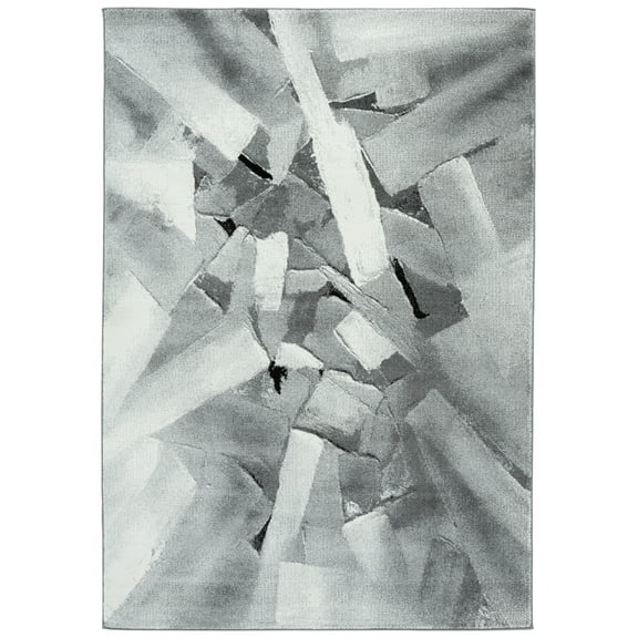 SAFAVIEH Porcello Harding Geometric Area Rug, Ivory/Grey, 4' x 6'