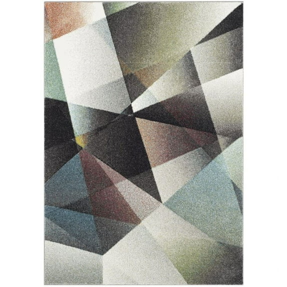 SAFAVIEH Porcello Jayme Abstract Prism Area Rug, Grey/Multi, 5'3" x 7'6"