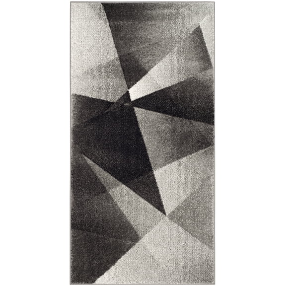 SAFAVIEH Porcello Jayme Geometric Area Rug, Light Grey/Charcoal, 2'3" x 4'