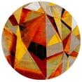 thumbnail image 1 of SAFAVIEH Porcello Karenza Geometric Area Rug, Orange/Red, 5'3" x 5'3" Round, 1 of 8