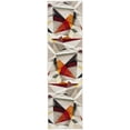 thumbnail image 1 of SAFAVIEH Porcello Karenza Geometric Runner Rug, Light Grey/Orange, 2'3" x 12', 1 of 6