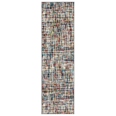 SAFAVIEH Porcello Laxine Geometric Runner Rug, Multi, 2'3" x 8'