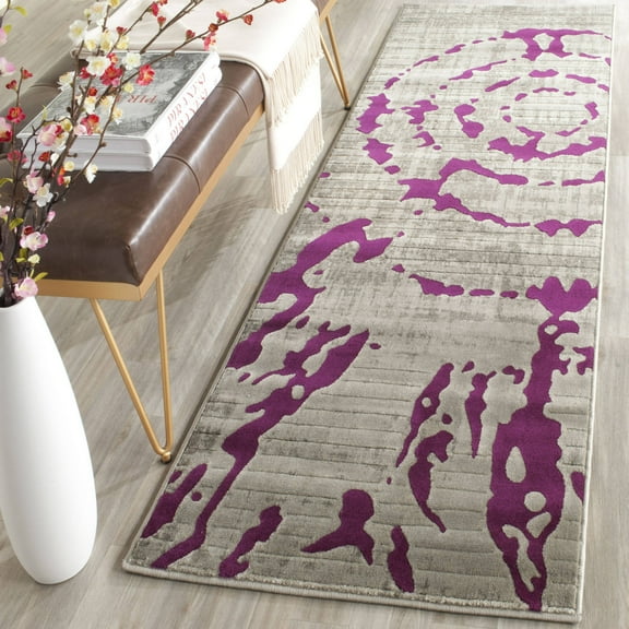 SAFAVIEH Porcello PRL7735B Light Grey / Purple Rug