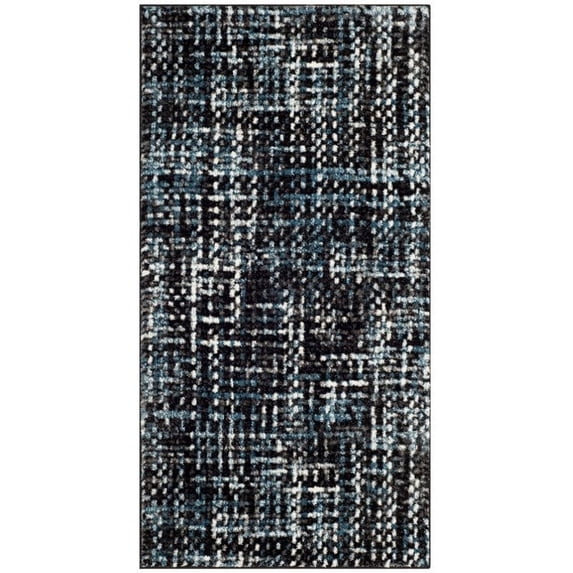 SAFAVIEH Porcello Scarlett Abstract Striped Area Rug, Charcoal/Blue, 4' x 6'