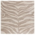 thumbnail image 1 of SAFAVIEH Portofino Henrika Abstract Shag Area Rug, Ivory/Beige, 3' x 3' Square, 1 of 8