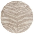 thumbnail image 1 of SAFAVIEH Portofino Henrika Abstract Shag Area Rug, Ivory/Beige, 5'1" x 5'1" Round, 1 of 8
