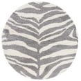 thumbnail image 1 of SAFAVIEH Portofino Henrika Abstract Shag Area Rug, Ivory/Grey, 5'1" x 5'1" Round, 1 of 7