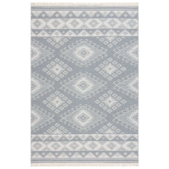 SAFAVIEH Prairie Michelle Geometric Area Rug, Blue/Grey, 8' x 10'