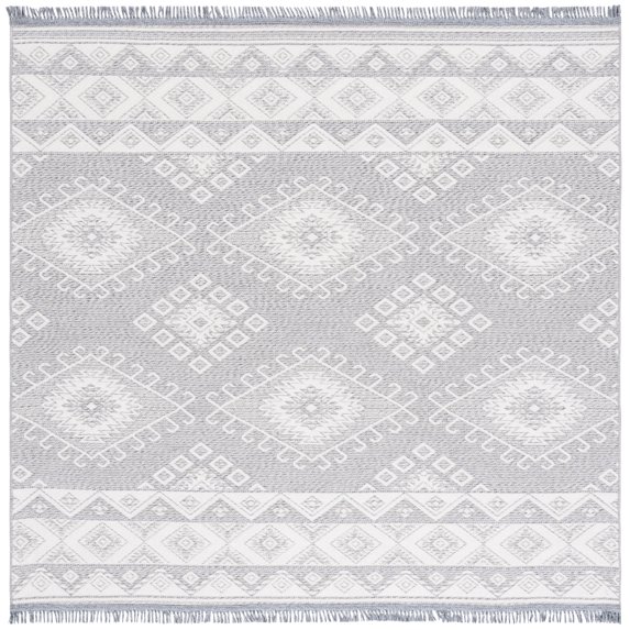 SAFAVIEH Prairie Michelle Geometric Area Rug, Taupe/Ivory, 6'7" x 6'7" Square