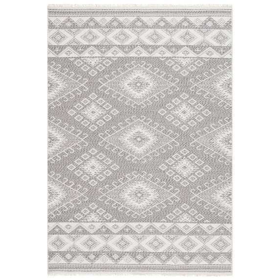 SAFAVIEH Prairie Michelle Geometric Area Rug, Taupe/Ivory, 8' x 10'