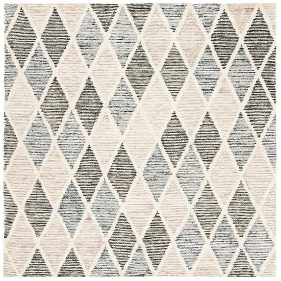 SAFAVIEH Precious Cearra Geometric Area Rug, Blue/Beige, 6' x 6' Square