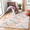 thumbnail image 1 of SAFAVIEH Precious Cornelius Abstract Geometric Area Rug, Blue/Rust, 4' x 6', 1 of 9