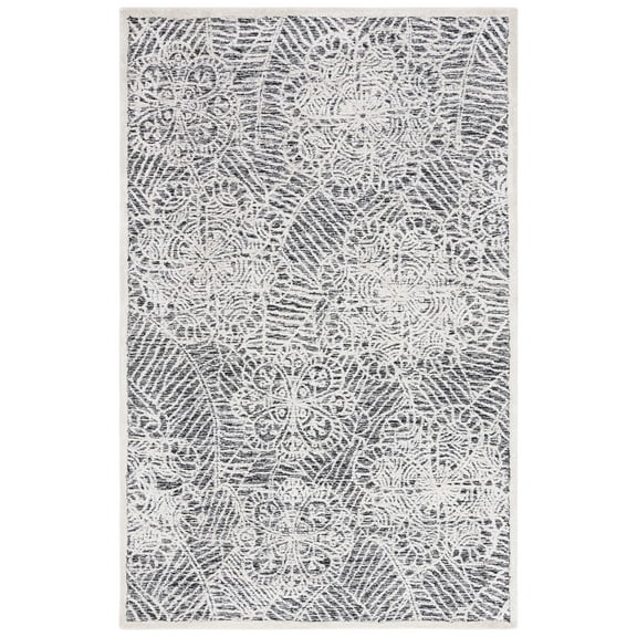 SAFAVIEH Precious Dylan Abstract Area Rug, Black/Ivory, 3' x 5'