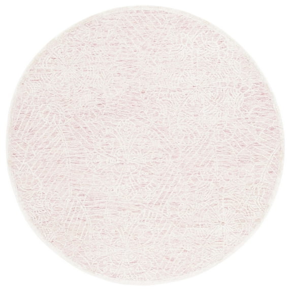 SAFAVIEH Precious Dylan Abstract Area Rug, Pink/Ivory, 6' x 6' Round