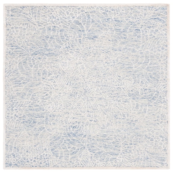 SAFAVIEH Precious Fabiana Geometric Area Rug, Blue/Ivory, 6' x 6' Square