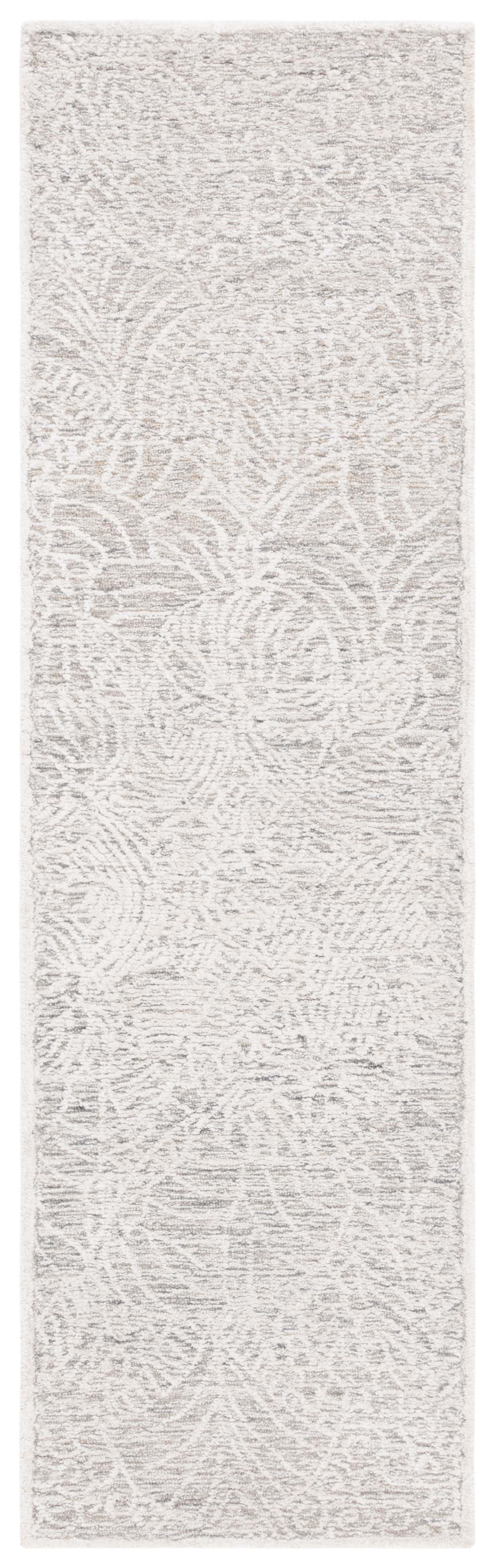 SAFAVIEH Precious Fabiana Geometric Runner Rug, Grey/Ivory, 2'3" x 8'