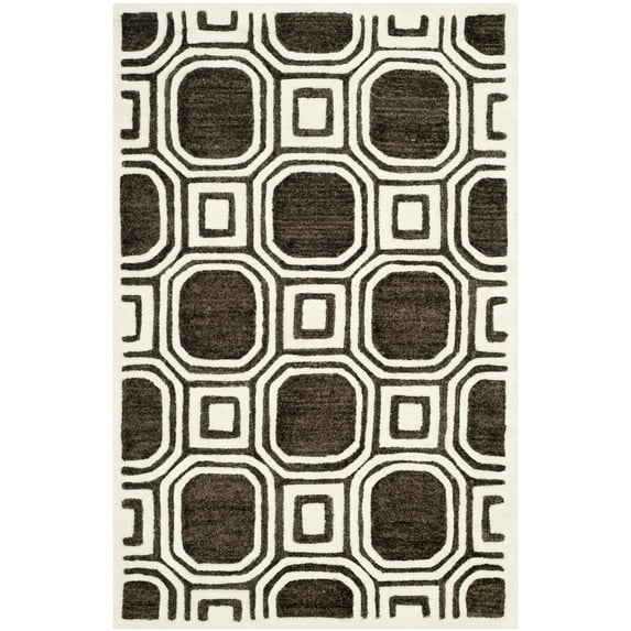 SAFAVIEH Precious Normina Geometric Area Rug, Charcoal, 3' x 5'