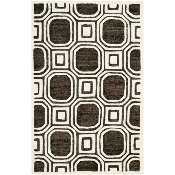 SAFAVIEH Precious Normina Geometric Area Rug, Charcoal, 3' x 5'