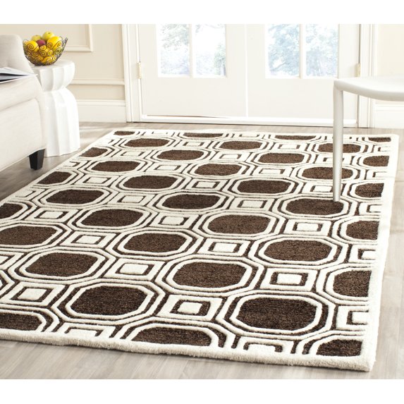 SAFAVIEH Precious Normina Geometric Area Rug, Charcoal, 5' x 8'