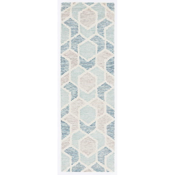 SAFAVIEH Precious Ronnette Geometric Runner Rug, Turquoise, 2'6" x 8'