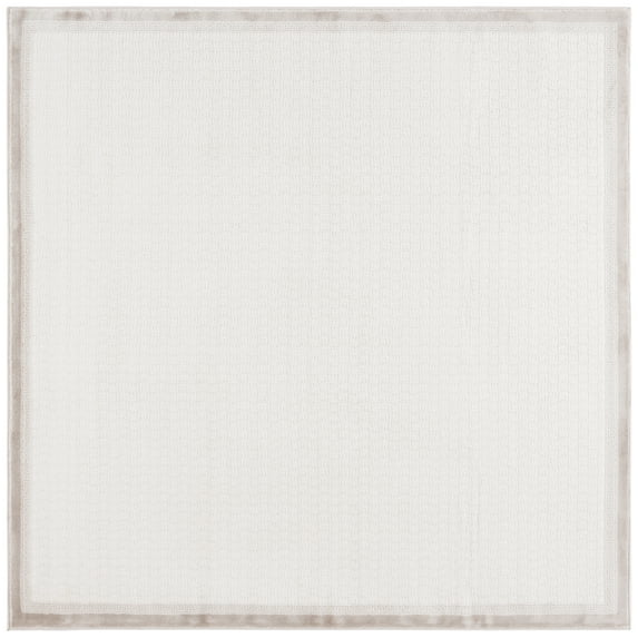 SAFAVIEH Prestige Clarisse Bordered Area Rug, Ivory/Beige, 6'7" x 6'7" Square