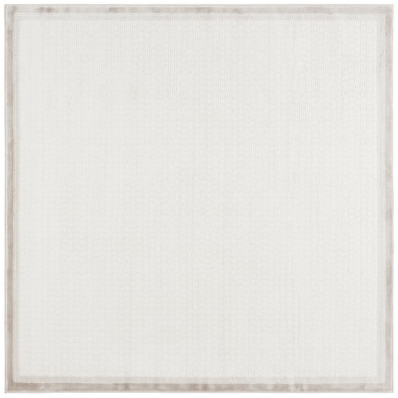 SAFAVIEH Prestige Clarisse Bordered Area Rug, Ivory/Beige, 6'7" x 6'7" Square